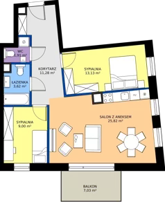 3 pokoje, mieszkanie 64,76 m², piętro 4, oferta nr A38, Osiedle Hierowskiego, Katowice, Kostuchna, Kostuchna, ul. Zdzisława Hierowskiego 20