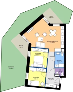 3 pokoje, mieszkanie 63,63 m², parter, oferta nr A07, Osiedle Hierowskiego, Katowice, Kostuchna, Kostuchna, ul. Zdzisława Hierowskiego 20
