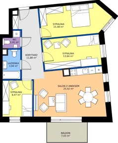 4 pokoje, mieszkanie 80,62 m², piętro 2, oferta nr A20, Osiedle Hierowskiego, Katowice, Kostuchna, Kostuchna, ul. Zdzisława Hierowskiego 20