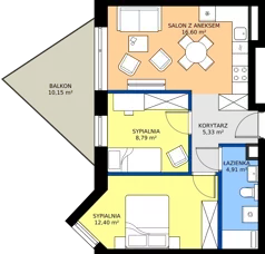 3 pokoje, mieszkanie 48,03 m², piętro 3, oferta nr A35, Osiedle Hierowskiego, Katowice, Kostuchna, Kostuchna, ul. Zdzisława Hierowskiego 20