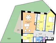 4 pokoje, mieszkanie 78,88 m², piętro 1, oferta nr A10, Osiedle Hierowskiego, Katowice, Kostuchna, Kostuchna, ul. Zdzisława Hierowskiego 20