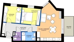 3 pokoje, mieszkanie 60,46 m², piętro 4, oferta nr B44, Osiedle Hierowskiego, Katowice, Kostuchna, Kostuchna, ul. Zdzisława Hierowskiego 20