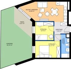 3 pokoje, mieszkanie 49,56 m², piętro 1, oferta nr D10, Osiedle Hierowskiego, Katowice, Kostuchna, Kostuchna, ul. Zdzisława Hierowskiego 20