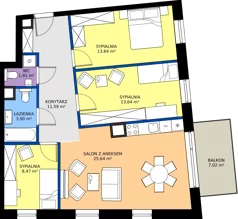 4 pokoje, mieszkanie 78,69 m², piętro 4, oferta nr B39, Osiedle Hierowskiego, Katowice, Kostuchna, Kostuchna, ul. Zdzisława Hierowskiego 20