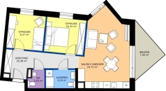 3 pokoje, mieszkanie 60,79 m², piętro 2, oferta nr B26, Osiedle Hierowskiego, Katowice, Kostuchna, Kostuchna, ul. Zdzisława Hierowskiego 20