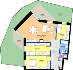 4 pokoje, mieszkanie 84,38 m², parter, oferta nr C01, Osiedle Hierowskiego, Katowice, Kostuchna, Kostuchna, ul. Zdzisława Hierowskiego 20