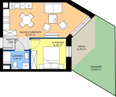2 pokoje, mieszkanie 34,57 m², parter, oferta nr C03, Osiedle Hierowskiego, Katowice, Kostuchna, Kostuchna, ul. Zdzisława Hierowskiego 20