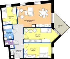 4 pokoje, mieszkanie 80,53 m², piętro 3, oferta nr C29, Osiedle Hierowskiego, Katowice, Kostuchna, Kostuchna, ul. Zdzisława Hierowskiego 20