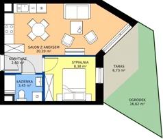 2 pokoje, mieszkanie 34,63 m², parter, oferta nr C04, Osiedle Hierowskiego, Katowice, Kostuchna, Kostuchna, ul. Zdzisława Hierowskiego 20