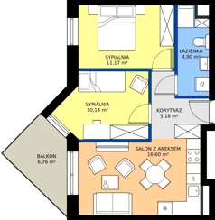 3 pokoje, mieszkanie 47,99 m², piętro 3, oferta nr C35, Osiedle Hierowskiego, Katowice, Kostuchna, Kostuchna, ul. Zdzisława Hierowskiego 20