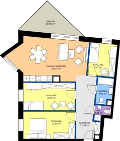 4 pokoje, mieszkanie 81,32 m², piętro 2, oferta nr C19, Osiedle Hierowskiego, Katowice, Kostuchna, Kostuchna, ul. Zdzisława Hierowskiego 20