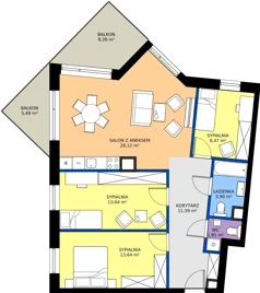 4 pokoje, mieszkanie 81,27 m², piętro 1, oferta nr D11, Osiedle Hierowskiego, Katowice, Kostuchna, Kostuchna, ul. Zdzisława Hierowskiego 20