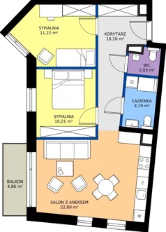 3 pokoje, mieszkanie 60,55 m², piętro 2, oferta nr D26, Osiedle Hierowskiego, Katowice, Kostuchna, Kostuchna, ul. Zdzisława Hierowskiego 20