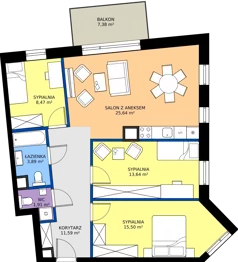4 pokoje, mieszkanie 80,53 m², piętro 4, oferta nr D39, Osiedle Hierowskiego, Katowice, Kostuchna, Kostuchna, ul. Zdzisława Hierowskiego 20
