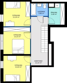 4 pokoje, mieszkanie 102,43 m², piętro 2, oferta nr A1.1-02.07, Sarnie Osiedle, Bielsko-Biała, Stare Bielsko, ul. Krecia