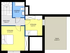 5 pokoi, mieszkanie 106,59 m², piętro 2, oferta nr A2-02.02, Sarnie Osiedle, Bielsko-Biała, Stare Bielsko, ul. Krecia