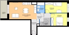 5 pokoi, mieszkanie 111,96 m², piętro 2, oferta nr A3-02.03, Sarnie Osiedle, Bielsko-Biała, Stare Bielsko, ul. Krecia