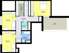 4 pokoje, mieszkanie 112,17 m², piętro 2, oferta nr A3-02.01, Sarnie Osiedle, Bielsko-Biała, Stare Bielsko, ul. Krecia