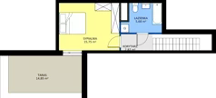 3 pokoje, mieszkanie 66,00 m², piętro 2, oferta nr B1-02.10, Sarnie Osiedle, Bielsko-Biała, Stare Bielsko, ul. Krecia