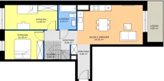 5 pokoi, mieszkanie 112,21 m², piętro 2, oferta nr B1-02.08, Sarnie Osiedle, Bielsko-Biała, Stare Bielsko, ul. Krecia