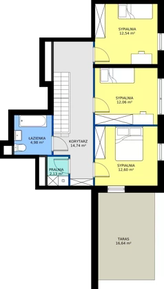 4 pokoje, mieszkanie 101,44 m², piętro 2, oferta nr B2-02.07, Sarnie Osiedle, Bielsko-Biała, Stare Bielsko, ul. Krecia