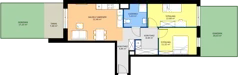 3 pokoje, mieszkanie 65,29 m², parter, oferta nr B2-00.03, Sarnie Osiedle, Bielsko-Biała, Stare Bielsko, ul. Krecia
