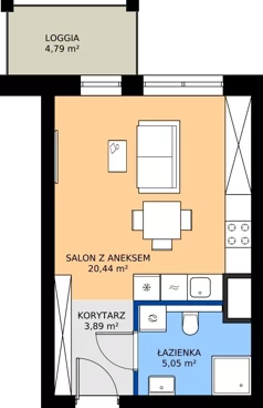 1 pokój, apartament 29,38 m², piętro 1, oferta nr F.01.09, Pierwsza Dzielnica, Katowice, Bogucice, ul. Henryka Góreckiego 13