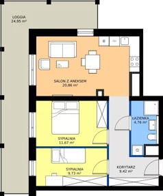 3 pokoje, apartament 56,44 m², piętro 8, oferta nr F.08.07, Pierwsza Dzielnica, Katowice, Bogucice, ul. Henryka Góreckiego 13