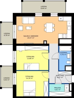 3 pokoje, apartament 70,97 m², piętro 3, oferta nr F.03.08, Pierwsza Dzielnica, Katowice, Bogucice, ul. Henryka Góreckiego 13