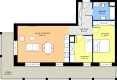 3 pokoje, apartament 66,24 m², piętro 3, oferta nr F.03.05, Pierwsza Dzielnica, Katowice, Bogucice, ul. Henryka Góreckiego 13