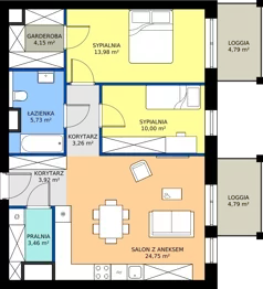 3 pokoje, apartament 69,25 m², piętro 1, oferta nr F.01.03, Pierwsza Dzielnica, Katowice, Bogucice, ul. Henryka Góreckiego 13