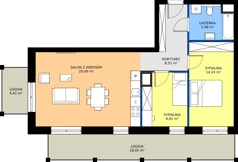 3 pokoje, apartament 66,24 m², piętro 4, oferta nr F.04.05, Pierwsza Dzielnica, Katowice, Bogucice, ul. Henryka Góreckiego 13