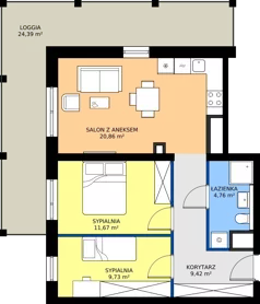 3 pokoje, apartament 56,44 m², piętro 10, oferta nr F.10.07, Pierwsza Dzielnica, Katowice, Bogucice, ul. Henryka Góreckiego 13