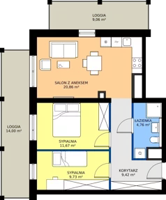 3 pokoje, apartament 56,44 m², piętro 9, oferta nr F.09.07, Pierwsza Dzielnica, Katowice, Bogucice, ul. Henryka Góreckiego 13