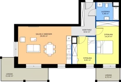 3 pokoje, apartament 66,24 m², piętro 2, oferta nr F.02.05, Pierwsza Dzielnica, Katowice, Bogucice, ul. Henryka Góreckiego 13