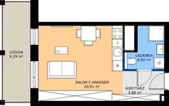 1 pokój, apartament 29,29 m², piętro 1, oferta nr F.01.07, Pierwsza Dzielnica, Katowice, Bogucice, ul. Henryka Góreckiego 13