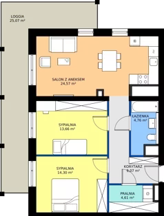 3 pokoje, apartament 70,97 m², piętro 2, oferta nr F.02.08, Pierwsza Dzielnica, Katowice, Bogucice, ul. Henryka Góreckiego 13