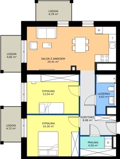 3 pokoje, apartament 70,45 m², piętro 1, oferta nr F.01.08, Pierwsza Dzielnica, Katowice, Bogucice, ul. Henryka Góreckiego 13