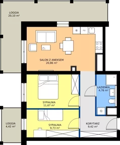 3 pokoje, apartament 56,44 m², piętro 11, oferta nr F.11.07, Pierwsza Dzielnica, Katowice, Bogucice, ul. Henryka Góreckiego 13