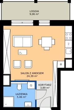 1 pokój, apartament 33,74 m², piętro 5, oferta nr F.05.01, Pierwsza Dzielnica, Katowice, Bogucice, ul. Henryka Góreckiego 13