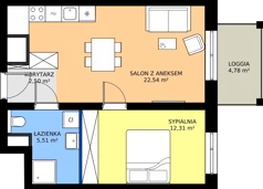 2 pokoje, apartament 42,86 m², piętro 13, oferta nr G.13.03, Pierwsza Dzielnica, Katowice, Bogucice, ul. Henryka Góreckiego 13