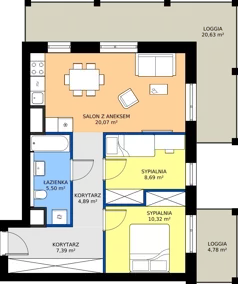 3 pokoje, apartament 56,86 m², piętro 7, oferta nr G.07.02, Pierwsza Dzielnica, Katowice, Bogucice, ul. Henryka Góreckiego 13