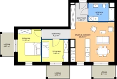 3 pokoje, apartament 64,76 m², piętro 2, oferta nr G.02.06, Pierwsza Dzielnica, Katowice, Bogucice, ul. Henryka Góreckiego 13