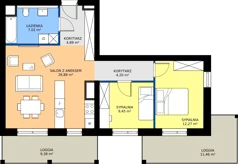 3 pokoje, apartament 64,71 m², piętro 5, oferta nr G.05.05, Pierwsza Dzielnica, Katowice, Bogucice, ul. Henryka Góreckiego 13
