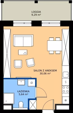 1 pokój, apartament 35,70 m², piętro 6, oferta nr G.06.01, Pierwsza Dzielnica, Katowice, Bogucice, ul. Henryka Góreckiego 13