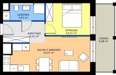 2 pokoje, apartament 40,21 m², piętro 8, oferta nr G.08.03, Pierwsza Dzielnica, Katowice, Bogucice, ul. Henryka Góreckiego 13