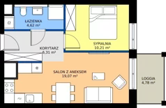 2 pokoje, apartament 40,21 m², piętro 7, oferta nr G.07.03, Pierwsza Dzielnica, Katowice, Bogucice, ul. Henryka Góreckiego 13