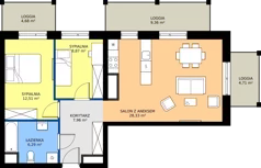 3 pokoje, apartament 63,96 m², piętro 13, oferta nr G.13.01, Pierwsza Dzielnica, Katowice, Bogucice, ul. Henryka Góreckiego 13