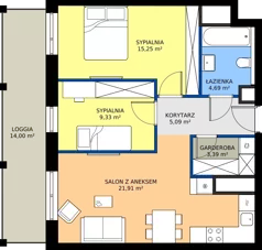 3 pokoje, apartament 59,66 m², piętro 13, oferta nr G.13.06, Pierwsza Dzielnica, Katowice, Bogucice, ul. Henryka Góreckiego 13