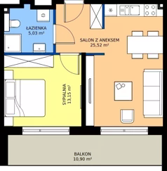 2 pokoje, apartament 43,17 m², parter, oferta nr 104-L1, Sunset Resort, Grzybowo, ul. Nadmorska 106